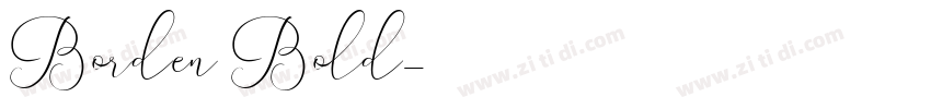 Borden Bold字体转换
